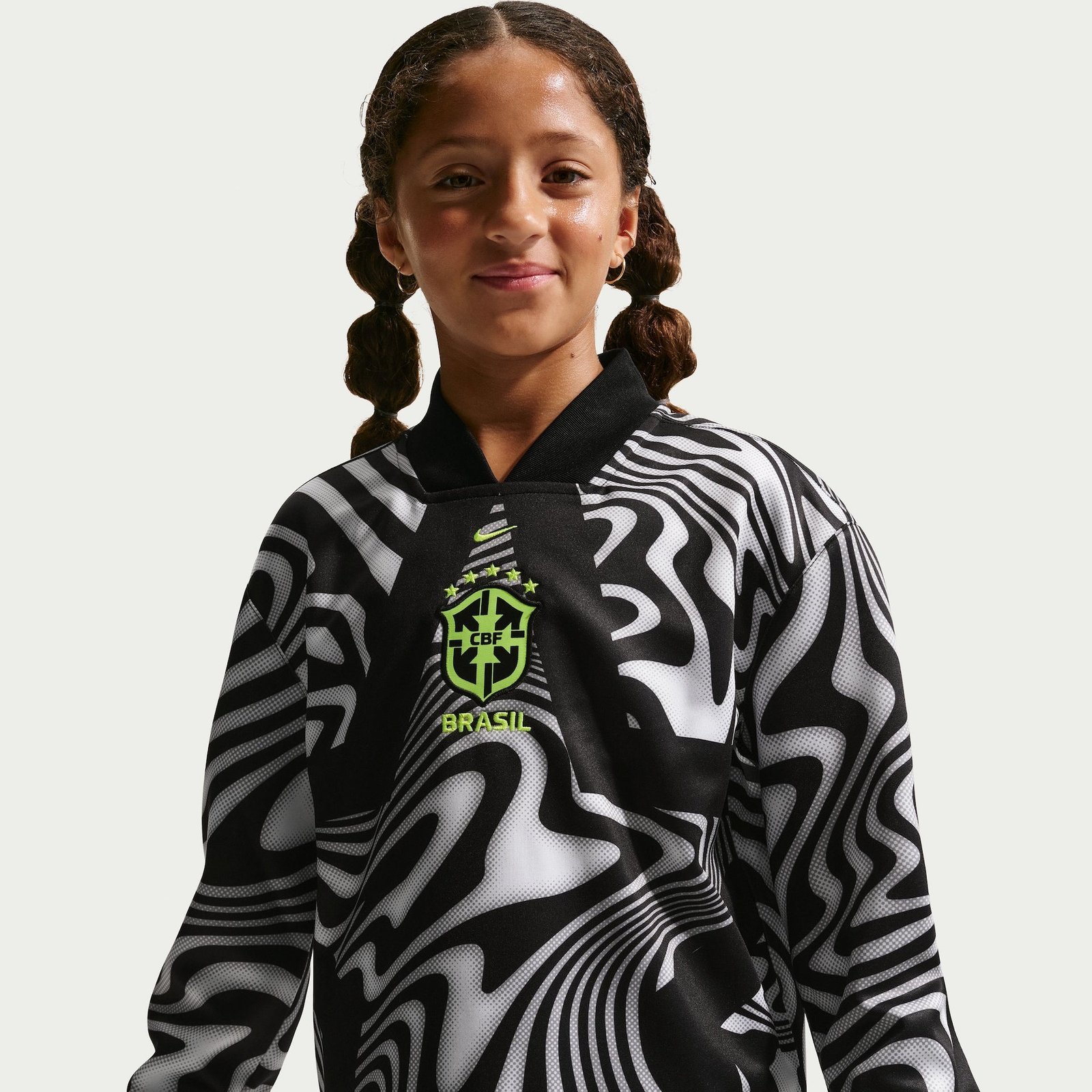 Camisa de Goleiro Brasil Manga Longa 2025/26 Nike Infantil Camisa de Goleiro Brasil Manga Longa 2025/26 Nike Infantil