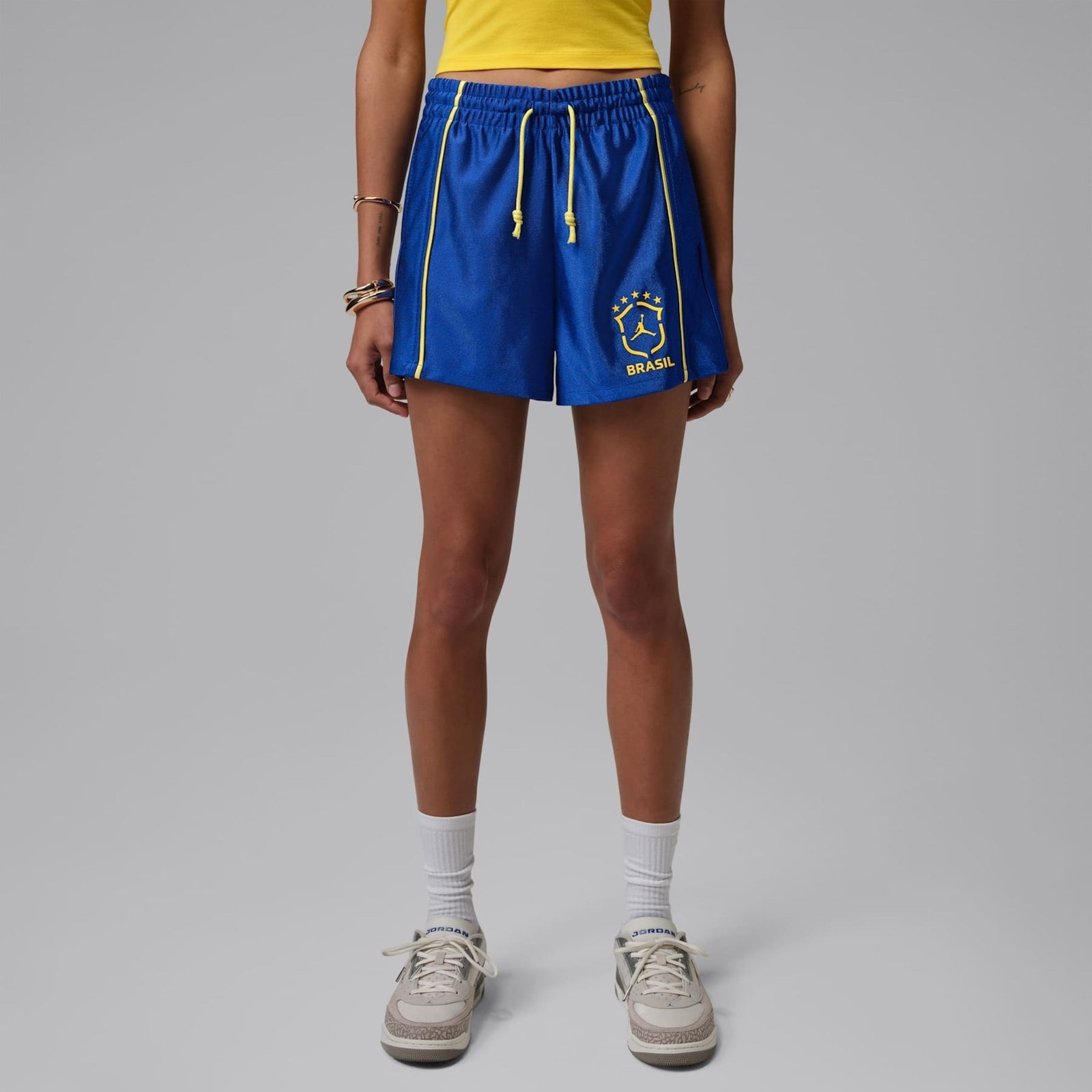 Shorts Brasil Jordan Brooklyn Knit Feminino Shorts Brasil Jordan Brooklyn Knit Feminino