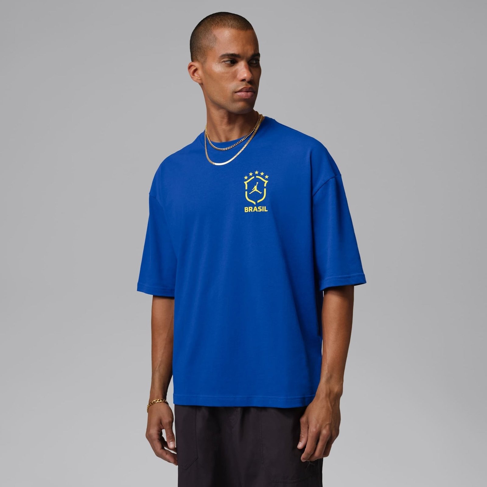 Camiseta Brasil Air Jordan 85 Oversized Masculina Camiseta Brasil Air Jordan 85 Oversized Masculina