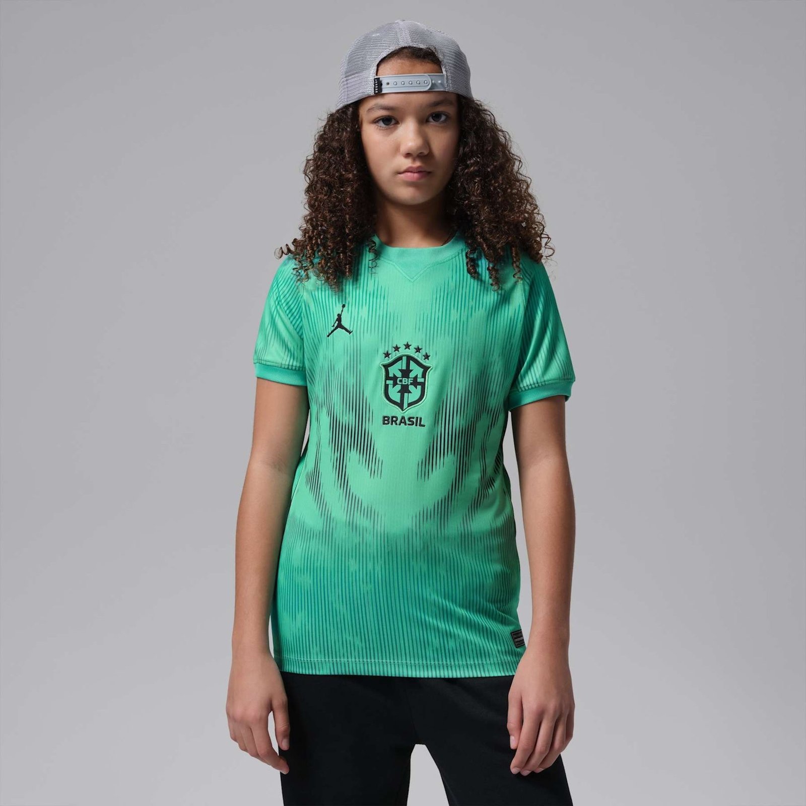 Camisa de Goleiro Brasil Jordan II 2026/27 Torcedor Pro Infantil Camisa de Goleiro Brasil Jordan II 2026/27 Torcedor Pro Infantil