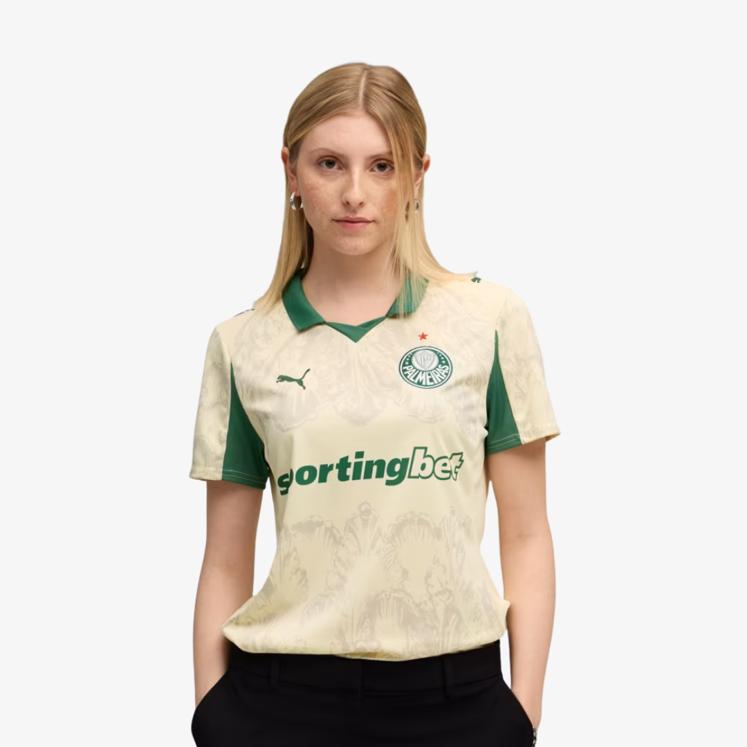 Camisa Feminina Puma Palmeiras x KidSuper 2025/26 Camisa Feminina Puma Palmeiras x KidSuper 2025/26