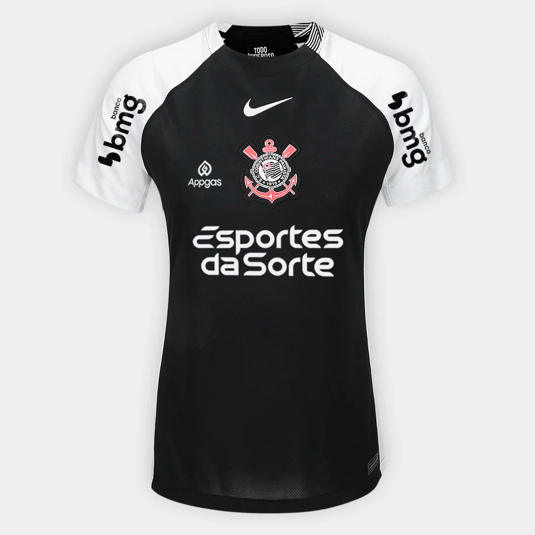 Camisa Feminina Nike Corinthians 2025/26 II Torcedor Com Patrocínios Camisa Feminina Nike Corinthians 2025/26 II Torcedor Com Patrocínios
