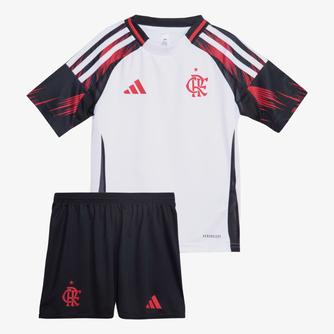 Conjunto Infantil Adidas Flamengo 2025/26 II Conjunto Infantil Adidas Flamengo 2025/26 II