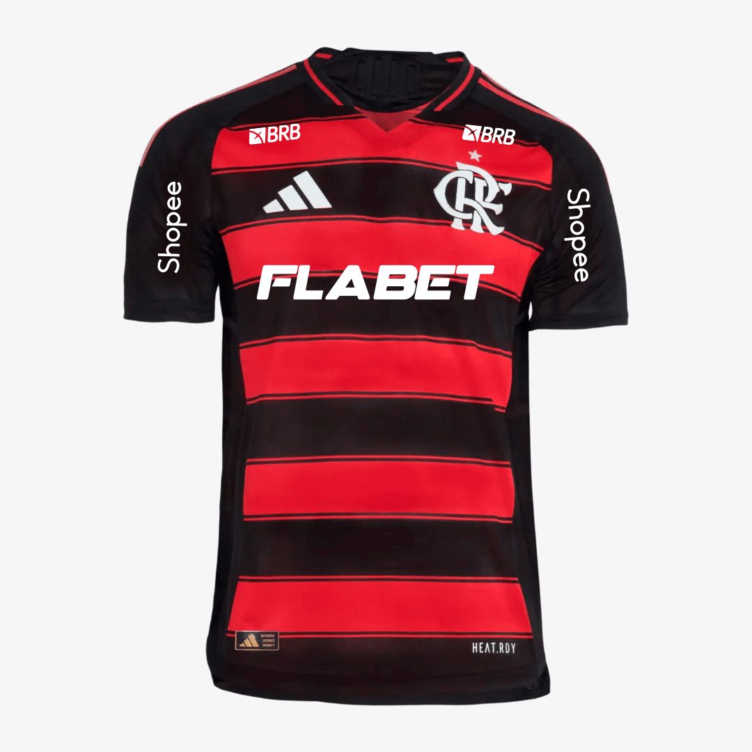Camisa Adidas Flamengo 2025/26 I Authentic Com Patrocínios Camisa Adidas Flamengo 2025/26 I Authentic Com Patrocínios