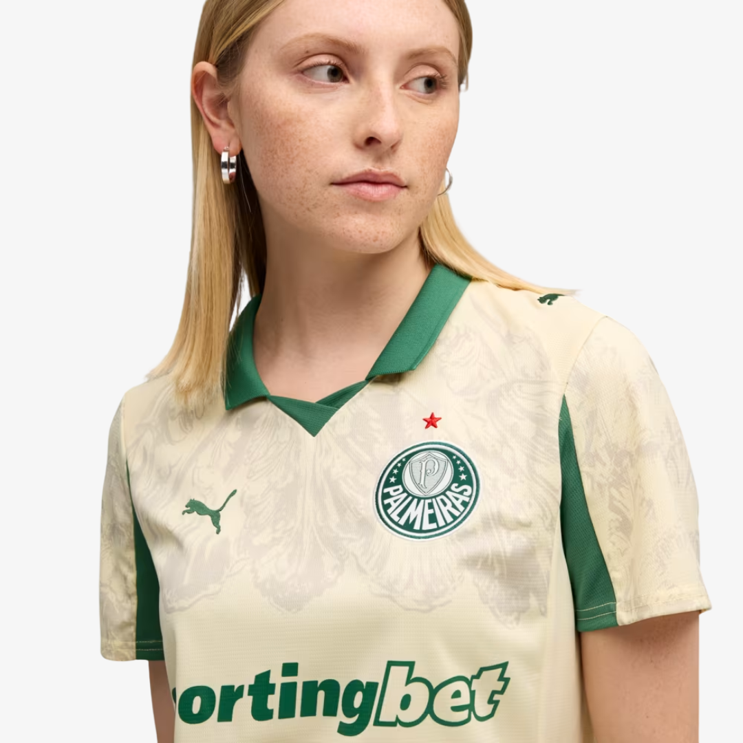 Camisa Feminina Puma Palmeiras x KidSuper 2025/26 Camisa Feminina Puma Palmeiras x KidSuper 2025/26