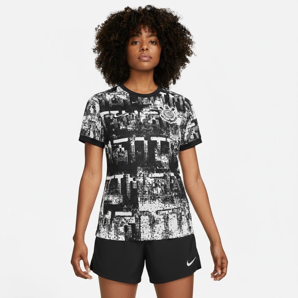 Camiseta Corinthians Feminina 2026 Pré-Jogo Camiseta Corinthians Feminina 2026 Pré-Jogo