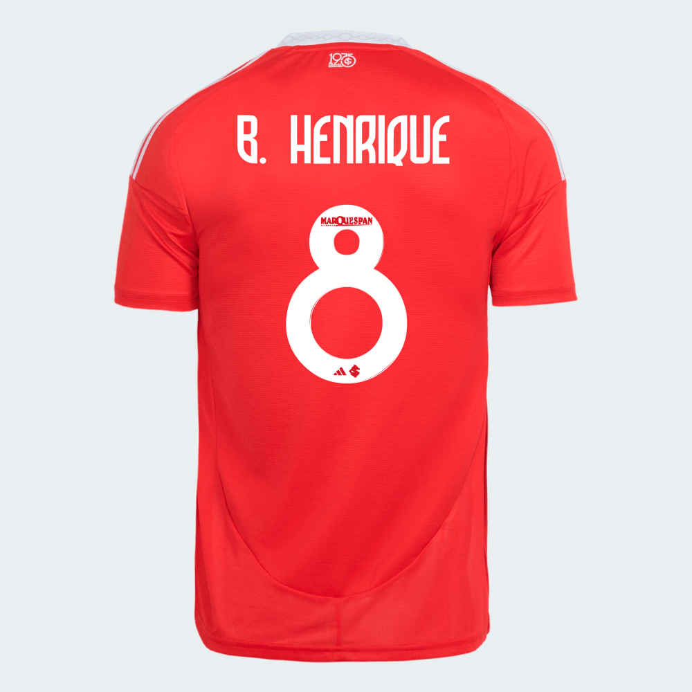 Camisa adidas Internacional 2025/26 I - B. Henrique N° 8 Camisa adidas Internacional 2025/26 I - B. Henrique N° 8