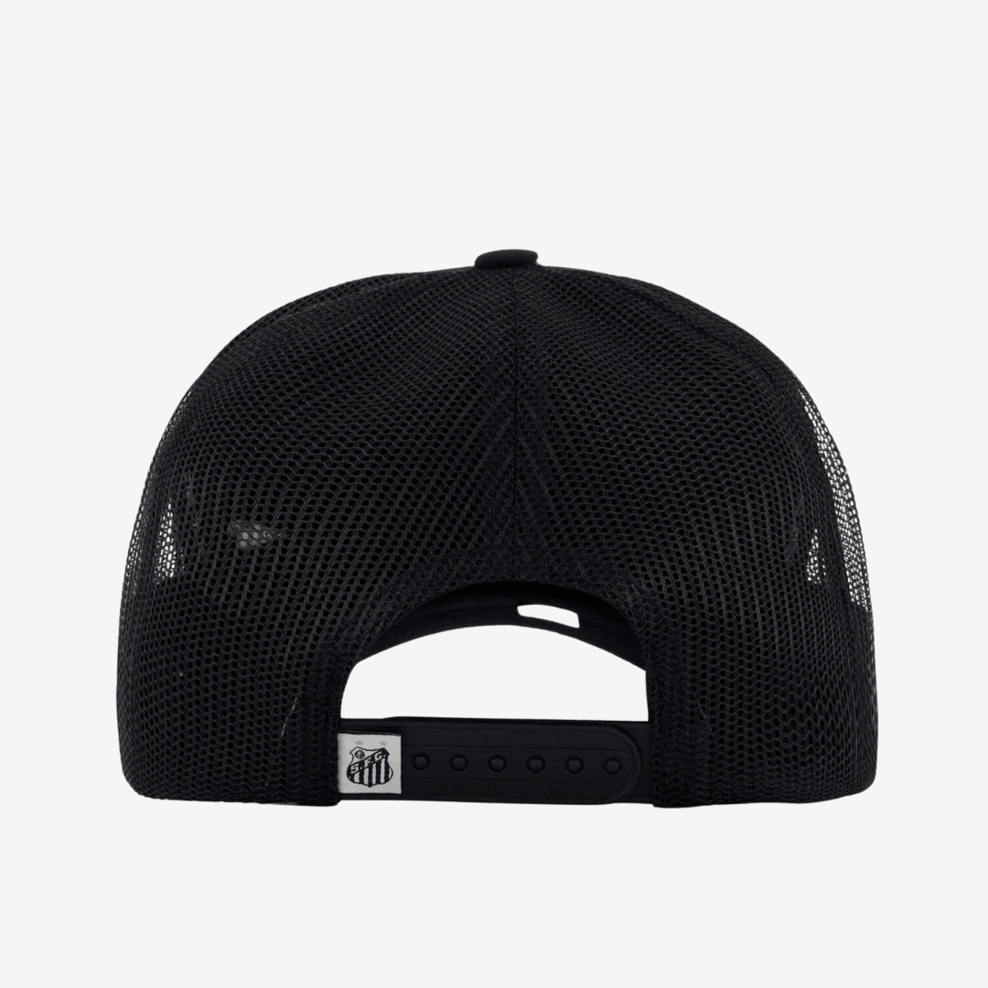 Boné Santos Trucker Preto e Branco Boné Santos Trucker Preto e Branco