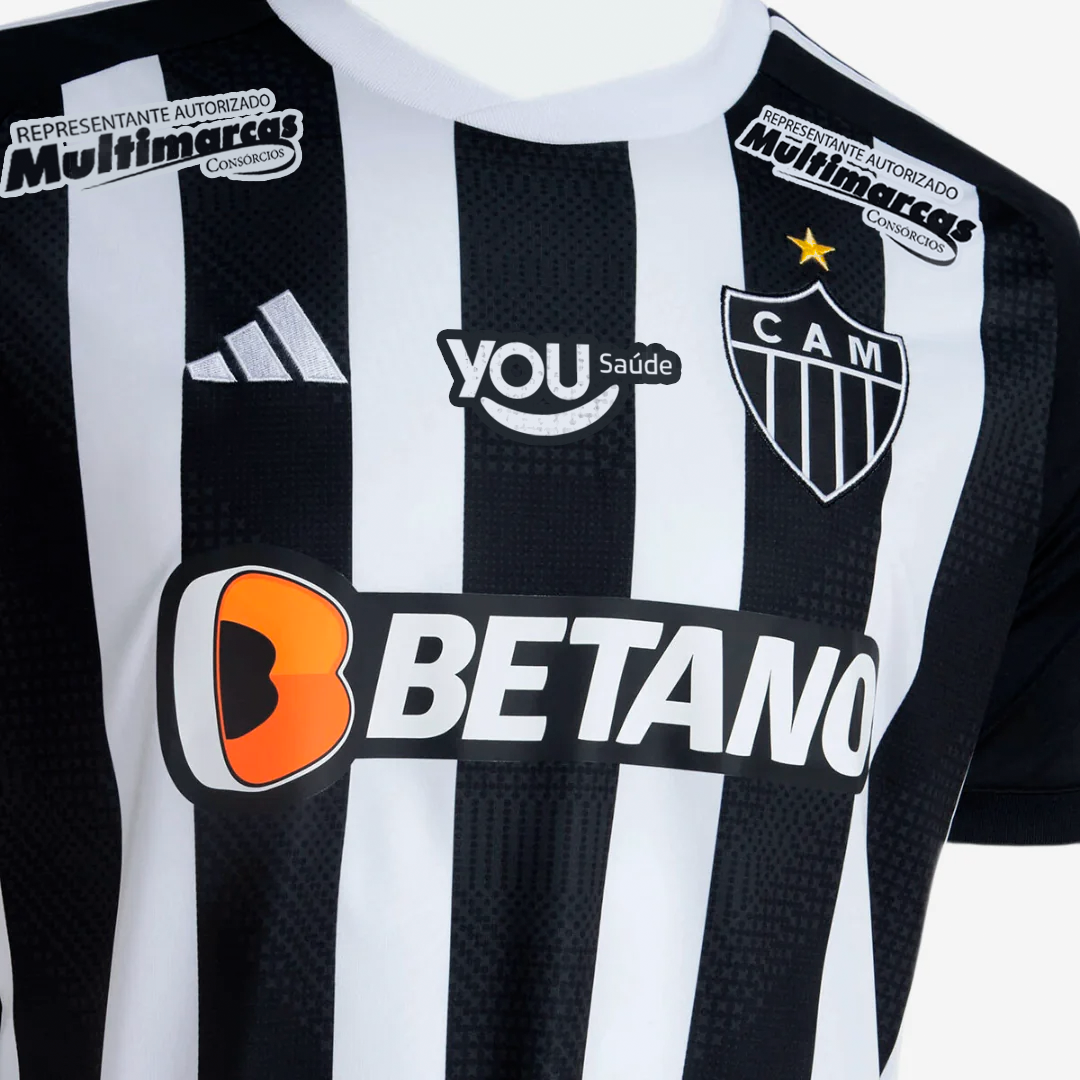 Camisa adidas Atlético Mineiro 2024/25 I Com Patrocínios Camisa adidas Atlético Mineiro 2024/25 I Com Patrocínios