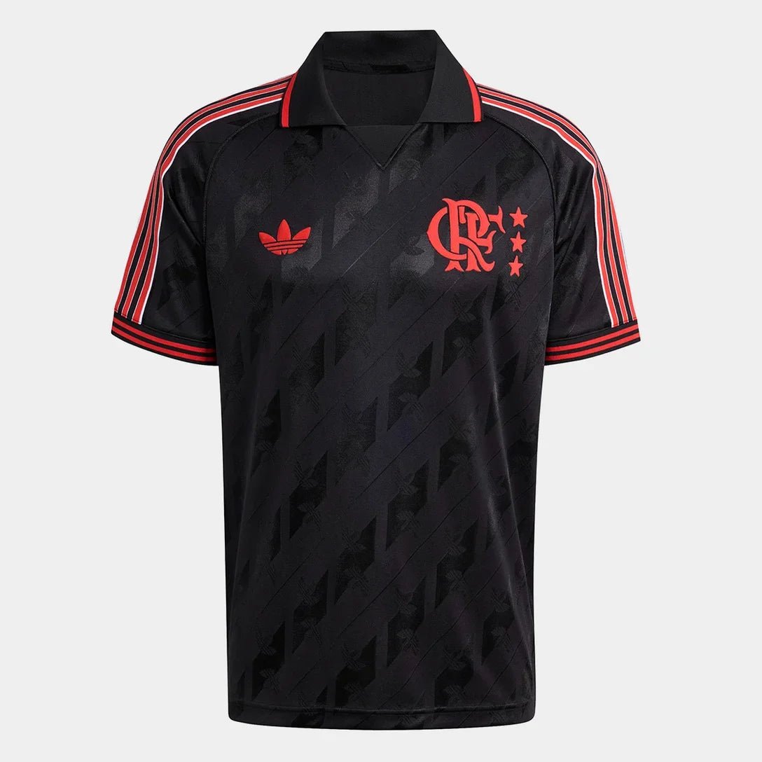 Camisa Flamengo Lifestyler 25/26 Adidas Masculina - Preto Camisa Flamengo Lifestyler 25/26 Adidas Masculina - Preto