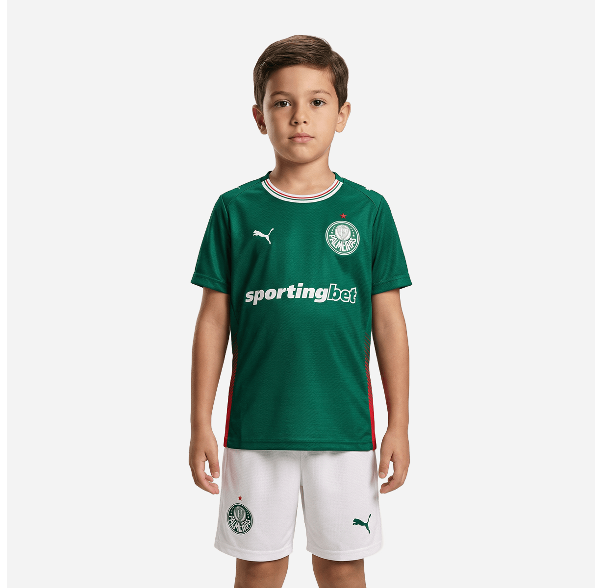 Conjunto Infantil Puma Palmeiras 2026/27 I Conjunto Infantil Puma Palmeiras 2026/27 I