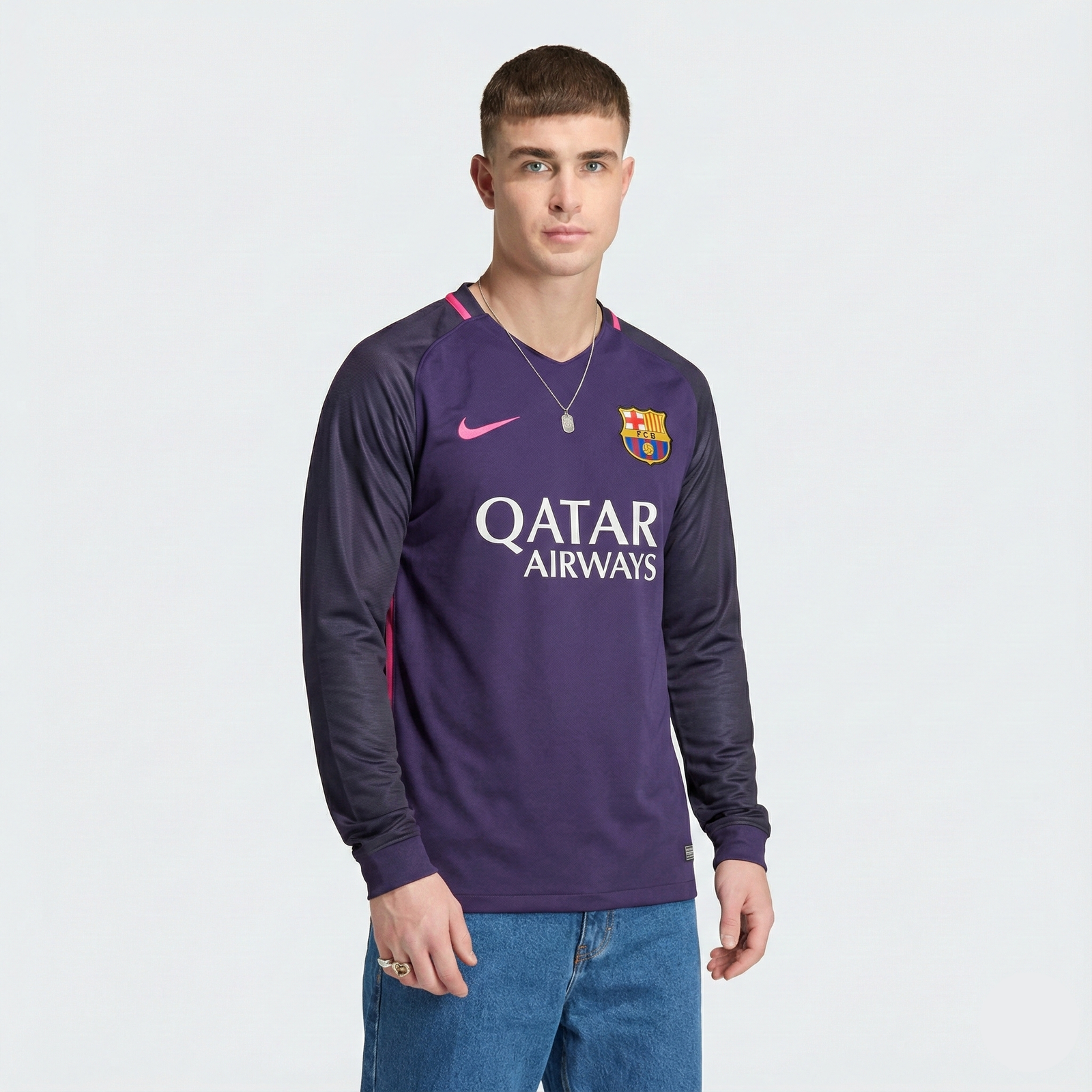 Camisa Retrô Barcelona 2016/17 I Manga Longa Camisa Retrô Barcelona 2016/17 I Manga Longa
