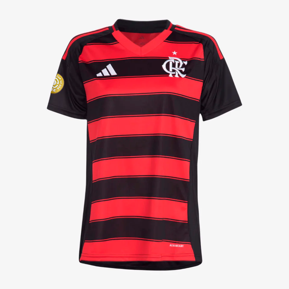 Camisa Feminina Adidas Flamengo 2025/26 I Camisa Feminina Adidas Flamengo 2025/26 I