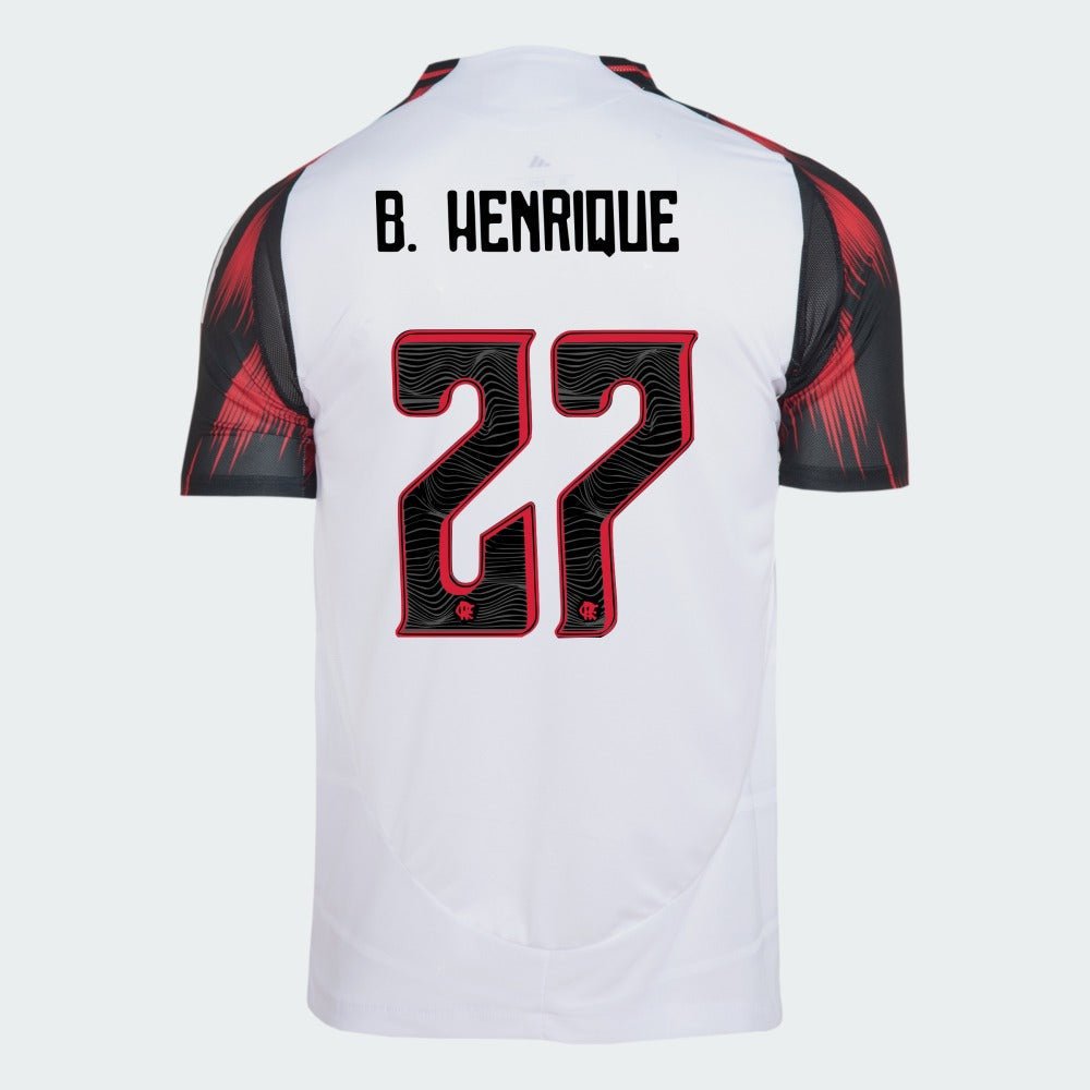 Camisa Adidas Flamengo 2025/26 II B. HENRIQUE N° 27 Camisa Adidas Flamengo 2025/26 II B. HENRIQUE N° 27