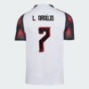 Camisa Adidas Flamengo 2025/26 II DE L. ARAÚJO N° 7