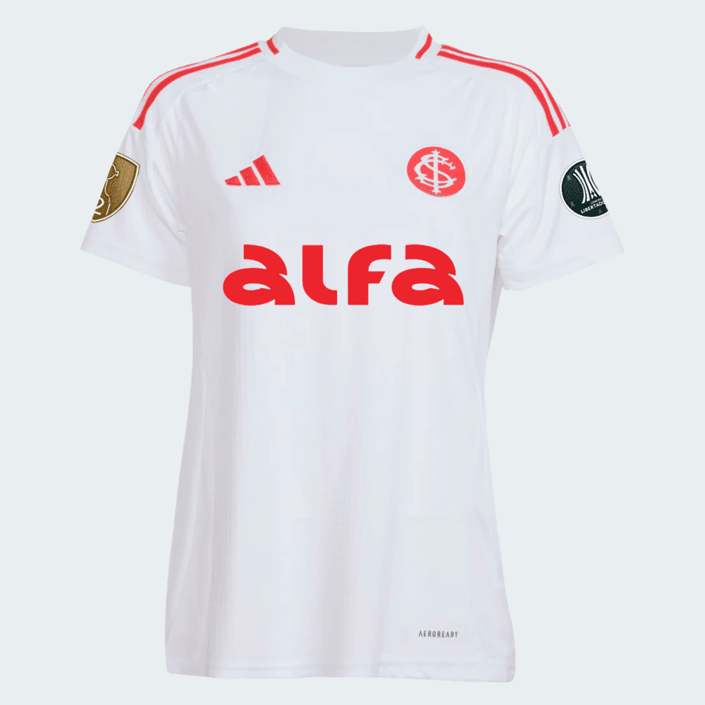 Camisa Feminina adidas Internacional 2025/26 II Com Patrocínios Camisa Feminina adidas Internacional 2025/26 II Com Patrocínios