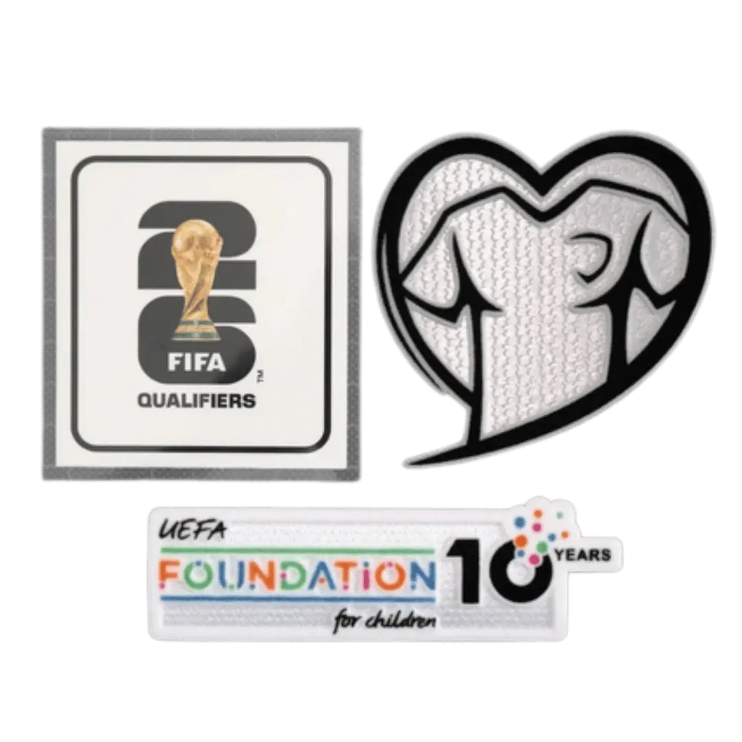 Kit Patches Copa do Mundo 2026 Qualifiers Play With Heart & FOUNDATION Kit Patches Copa do Mundo 2026 Qualifiers Play With Heart & FOUNDATION