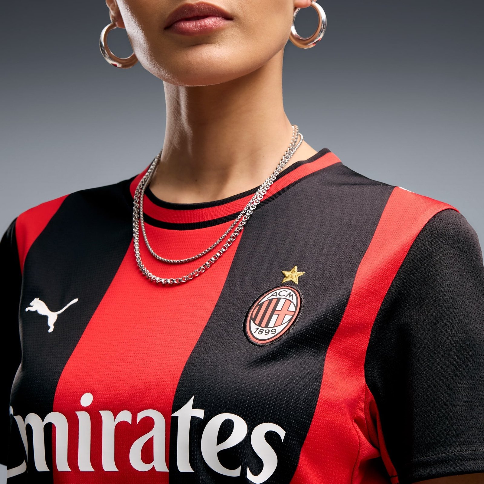 Camisa Feminina Puma AC Milan 2026/27 I Camisa Feminina Puma AC Milan 2026/27 I
