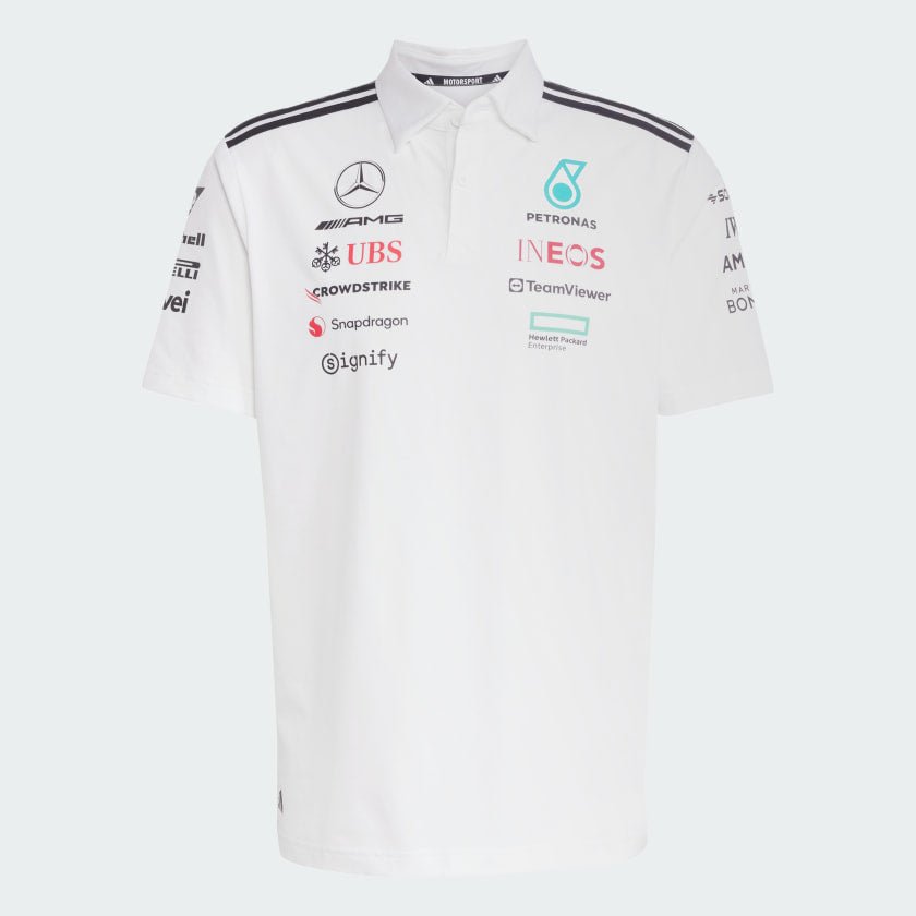 Camisa Polo Branca Mercedes - AMG Petronas Formula One Team Camisa Polo Branca Mercedes - AMG Petronas Formula One Team