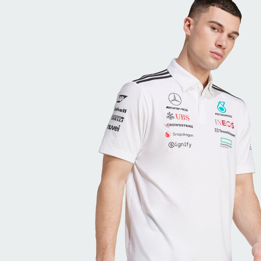 Camisa Polo Branca Mercedes - AMG Petronas Formula One Team Camisa Polo Branca Mercedes - AMG Petronas Formula One Team