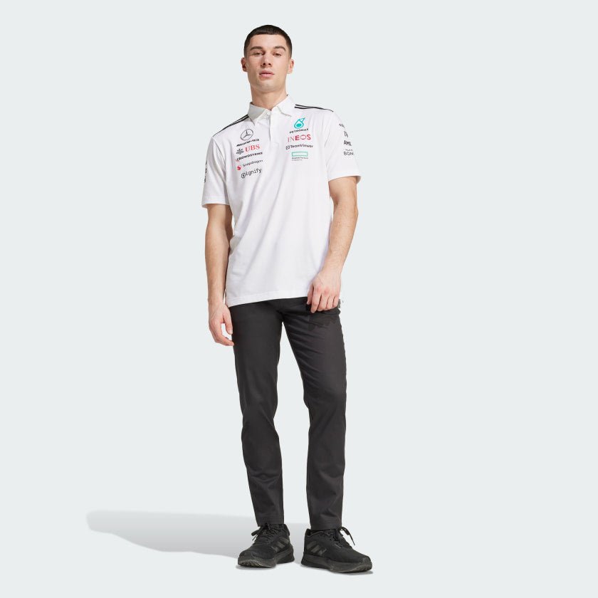 Camisa Polo Branca Mercedes - AMG Petronas Formula One Team Camisa Polo Branca Mercedes - AMG Petronas Formula One Team