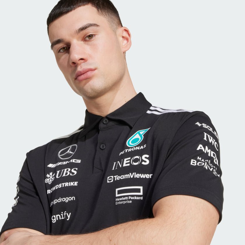 Camisa Polo Preta Mercedes - AMG Petronas Formula One Team Camisa Polo Preta Mercedes - AMG Petronas Formula One Team