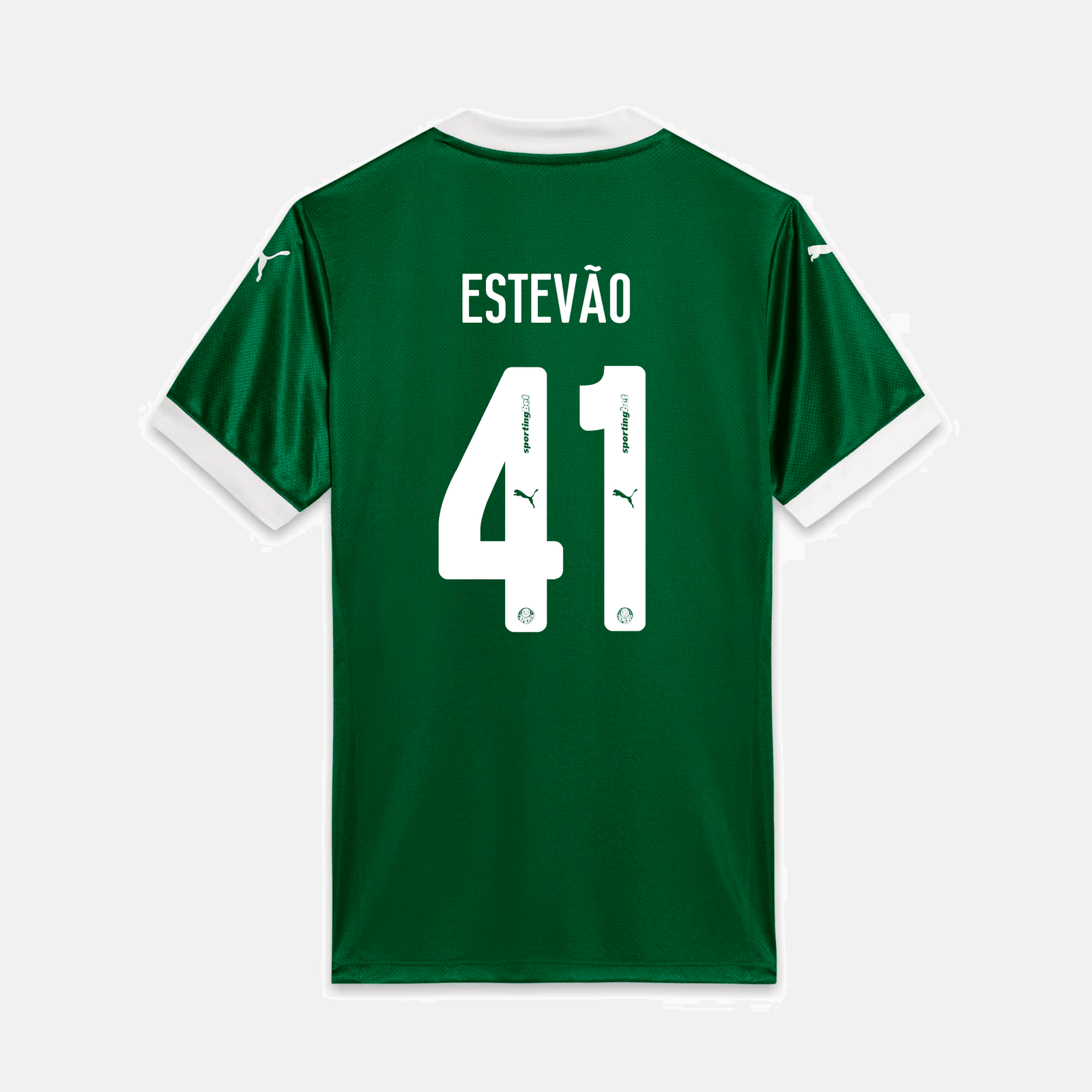 Camisa Puma Palmeiras 2025/26 I - Estevão N° 41 Camisa Puma Palmeiras 2025/26 I - Estevão N° 41