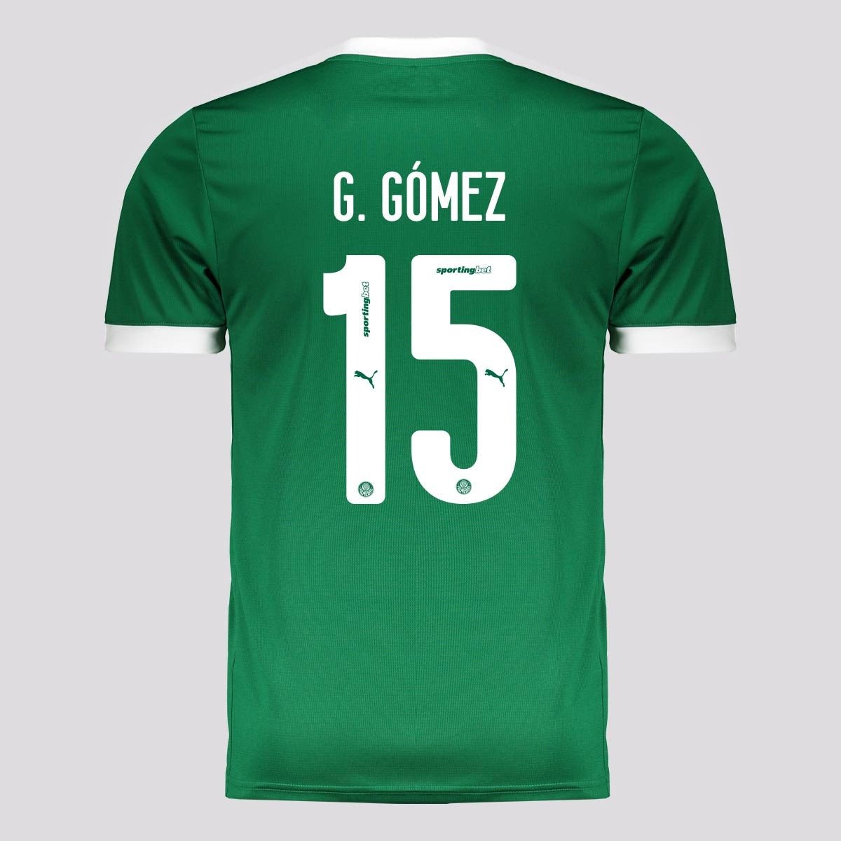Camisa Puma Palmeiras 2025/26 I - G. GÓMEZ N° 15 Camisa Puma Palmeiras 2025/26 I - G. GÓMEZ N° 15