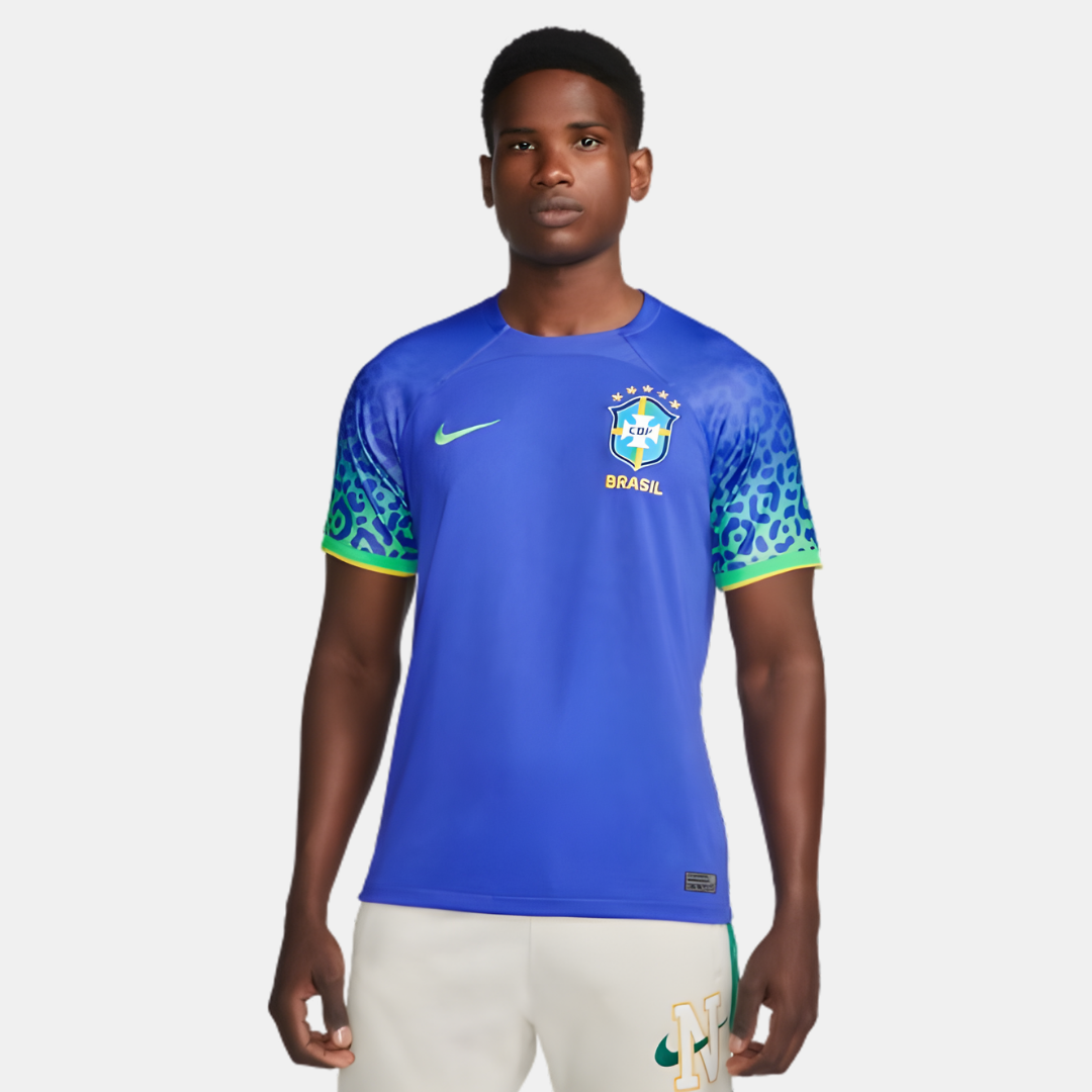 Camisa Seleção Brasileira II 2022 Torcedor Nike Masculina - Azul Camisa Seleção Brasileira II 2022 Torcedor Nike Masculina - Azul